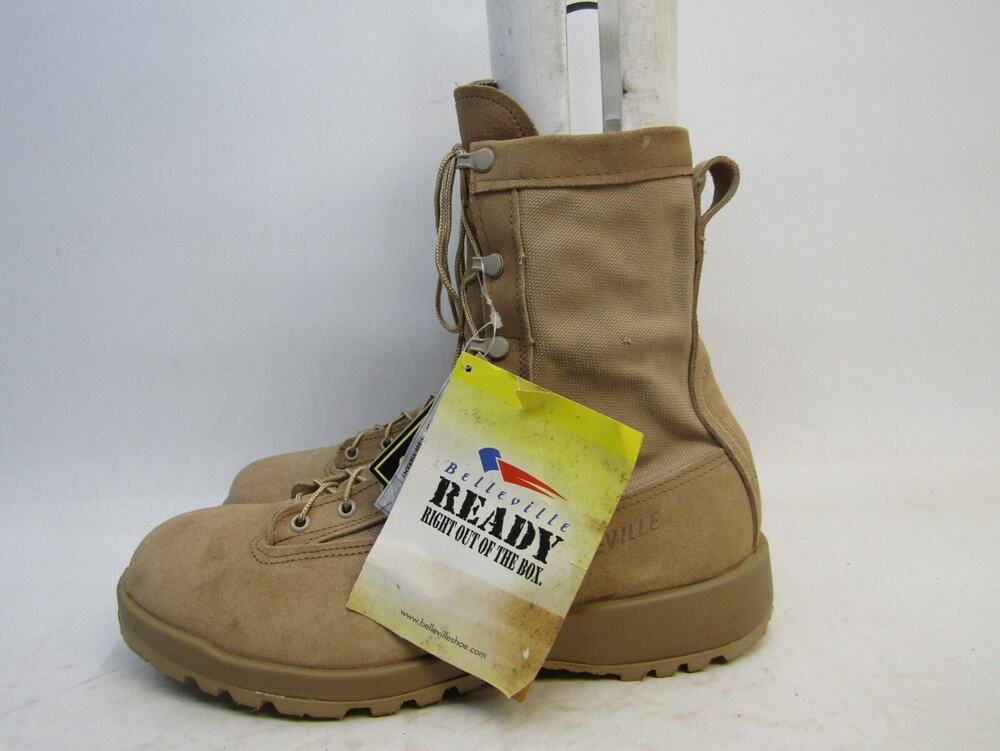 EUC Belleville Mens Sz 12.5 R Tan Suede Gore-Tex Combat Tactical Military Boots